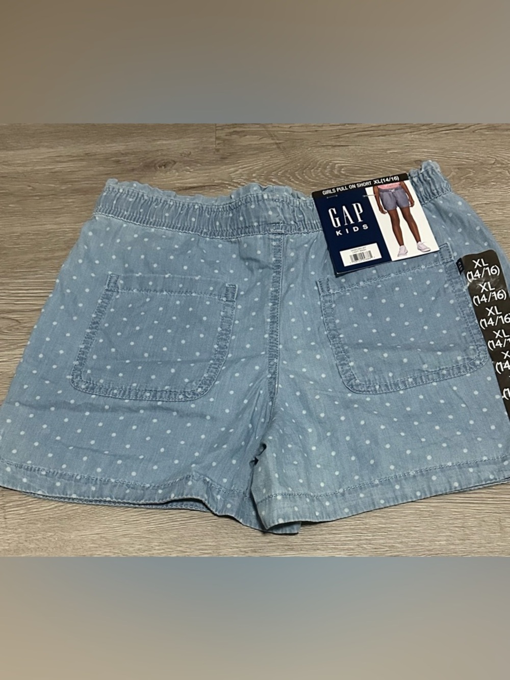 GAP Kids Light Blue Polka Dot Pull-On Shorts